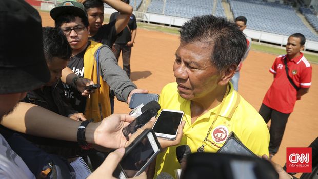 Pelatih Sriwijaya FC Benny Dolo. CNN Indonesia/Adhi Wicaksono.