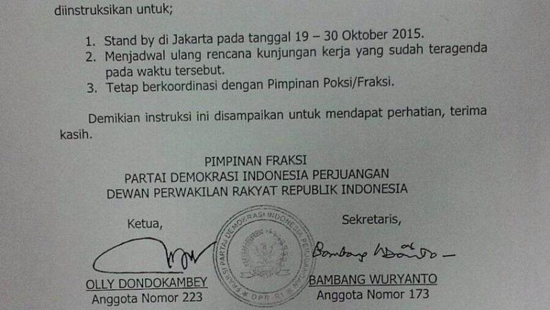 Anggota F-PDIP Diminta Standby di Jakarta, Mau Ada Anggota F-PDIP Diminta Standby di Jakarta, Mau Ada