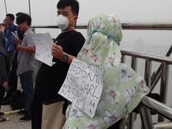 Begini Aksi Freezemob Bicara Asap Melalui Diam dari Gerakan #JambiBerasap