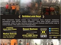 Bencana Asap Makin Parah, PKS akan Evakuasi Warga Palangkaraya