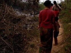 Derita Suku Anak Dalam Hindari Asap, Jalan Kaki dari Jambi ke Sumsel