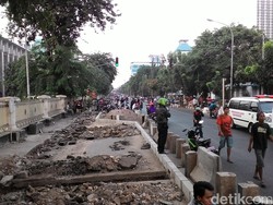 Jalan Diponegoro Dipersempit, Pejalan Kaki Dimanja dengan Trotoar Lebar