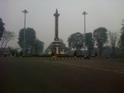 Sempat Diguyur Hujan Lebat, Pagi ini Jambi Masih Berselimut Asap