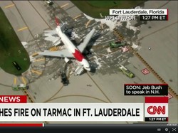 Kebakaran Pesawat di Bandara Hollywood, Beberapa Penumpang Terluka