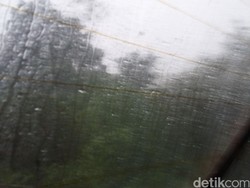 Hujan Angin di Bogor Juga Gulingkan Gerobak Dagangan