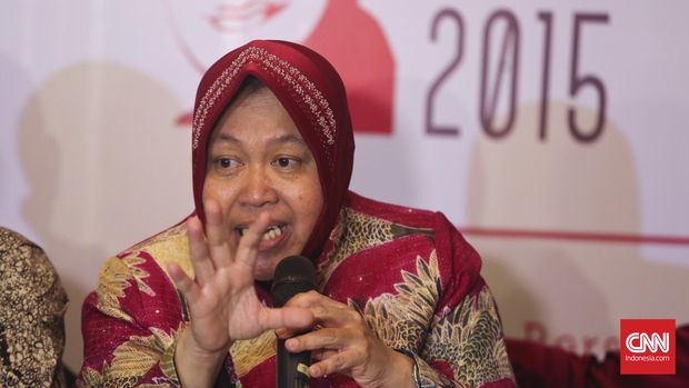 Walikota Surabaya Tri Rismaharini. CNN Indonesia/Adhi Wicaksono.