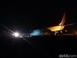 Evakuasi Pesawat Batik Air Masih Berlangsung, Pesawat Belum Bisa Digeser