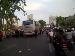 Demo Buruh Bubar, Arus Lalu Lintas Gubernur Suryo Mulai Lancar