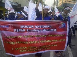 Puncak Aksi Mogok Kerja dan Unjuk Rasa Buruh Hari ini