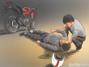 Truk Kontainer Tabrak Pemotor di Tol Tomang, Lalin Macet Truk Kontainer Tabrak Pemotor di Tol Tomang, Lalin Macet