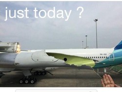 Diperbaiki, Satu Pesawat Garuda yang Terlibat Senggolan Kembali Beroperasi