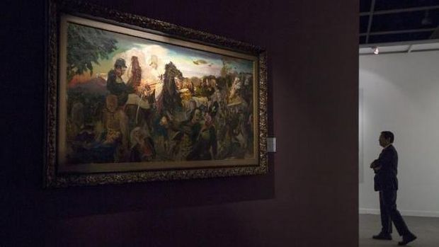 Lukisan S.Sudjojono 'Pasukan Kita Yang Dipimpin Pangeran Diponegoro'
