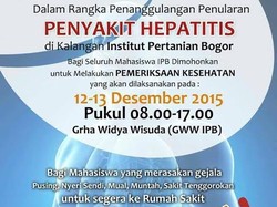 Kejadian Luar Biasa, Hepatitis Menyerang Mahasiswa IPB!