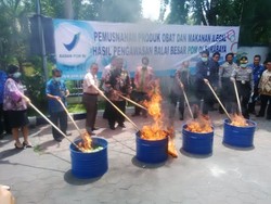 BBPOM di Surabaya Musnahkan Obat dan Makanan Ilegal Senilai Rp 5,6 Miliar