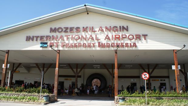 Pesawat pengangkut beras itu berangkat dari Bandara Mozes Kilangin di Tembagapura, Timika, untuk menuju Ilaga, Papua.