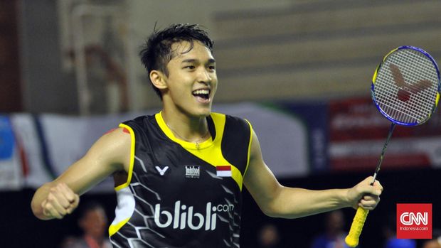 Jonatan Christie di Kejurnas Bulutangkis 2015. (CNN Indonesia/Putra Permata Tegar)