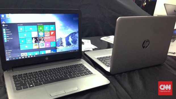 HP 14 - AF115AU, Laptop berbasis Windows 10 dengan prosesor AMD (CNN Indonesia/Marry Marsela)