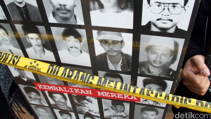 Poster Penculikan Poster orang hilang atau penculikan pencetus di masa Orde baru. dikhy sasra/ilustrasi/detikfoto