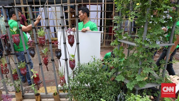 Stan Lapas Cipinang di Festival Napi Berkebun (FNB) 2015 di Area Parkir GOR Soemantri Brojonegoro, Jakarta, Jumat, 18 Desember 2015. Sejumlah lapas di Indonesia ikut serta dalam FNB 2015 ini. CNN Indonesia/Safir Makki