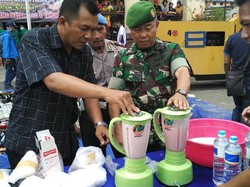 Begini Saat Narkoba Dimusnahkan: Ekstasi dan Sabu Diblender, Ganja Dibakar