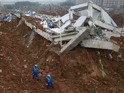 Puluhan Orang Hilang Akibat Longsor China, Kantor Pengelola Limbah Digeledah