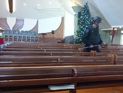 Jelang Misa Natal, Ratusan Gereja di Yogyakarta Disterilisasi Polisi