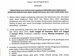 Ingat! Mulai Besok Hingga 3 Januari 2016, Truk Dilarang Lewat Jalan Raya