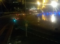 Saat Pengendara Menikmati Lengangnya Lalu Lintas Ibu Kota Jakarta