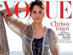 Tampil Perdana di Vogue, Chrissy Teigen Cantik Tak Ber-makeup