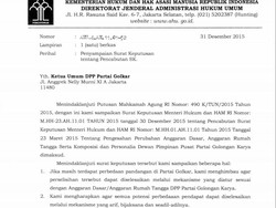 SK Golkar Agung Dicabut, Tapi Tak Ada SK Pengesahan untuk Kubu Ical