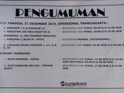 Ini Jadwal Operasi Bus TransJ di Malam Tahun Baru 2016