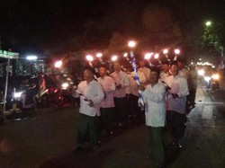 Warga Probolinggo Rayakan Tahun Baru dengan Pawai Hadrah