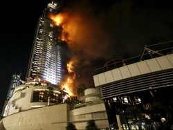 Penyelidikan Penyebab Kebakaran Gedung Dekat Burj Khalifa Masih Dilakukan