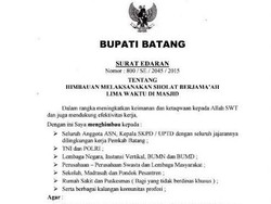 Di Batang, Bupati Keluarkan Imbauan: Saat Azan Aktivitas Stop dan Salat Berjamaah