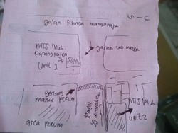 Ini Denah Perumahan, MTs Muhammadiyah Karangkajen, dan Tembok yang Dibongkar