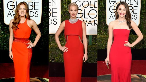 Deretan Artis Bergaun Merah di Golden Globe 2016