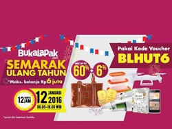 Nikmati Limpahan Diskon Selama 12 Jam di Bukalapak