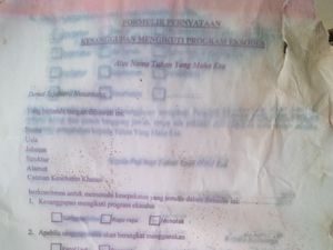 Puluhan Formulir Kesanggupan Ikut Eksodus Berserakan di Eks Kantor Gafatar