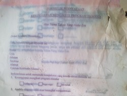 Puluhan Formulir Kesanggupan Ikut Eksodus Berserakan di Eks Kantor Gafatar