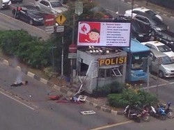 Foto Suasana Kawasan Thamrin Terkini Pasca Ledakan Bom di Pos Polisi Sarinah