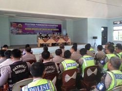 Siaga Pasca Bom Thamrin, Personel Lalu Lintas Polresta Tangerang Di-briefing Densus