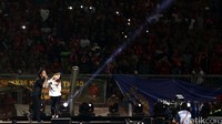 Slank menghibur penonton final Piala Jenderal Sudirman.