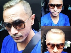 Giring Nidji Selfie dengan Gaya Rambut Baru