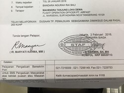 Ini Surat Laporan Kemenhub ke Bareskrim Soal Flight Approval Palsu Airfast