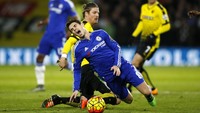 Kedua tim sama-sama melepaskan 12 tembakan, Chelsea mengarahkan empat ke gawang sedang Watford punya tiga yang tepat sasaran.  John Sibley/Reuters/detikcom.