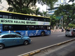 Kini Bus Tingkat City Tour Dikawal Motor Dishub DKI