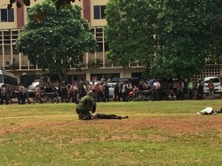 Simulasi Hadapi Teroris yang Menyerang Digelar di Polda Metro, Bom Ikut Diledakkan