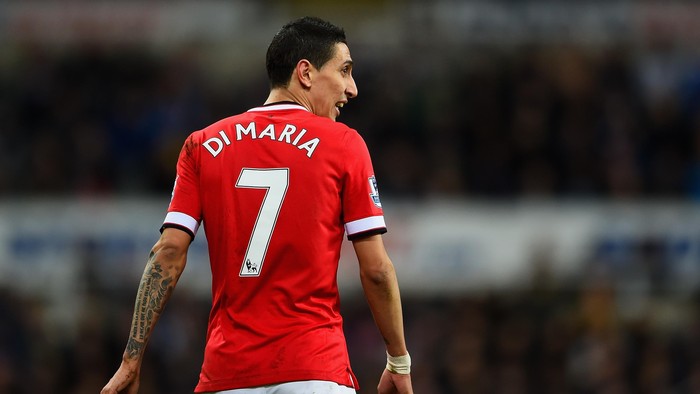 NEWCASTLE UPON TYNE, ENGLAND - MARCH 04:  Angel di Maria of Manchester United looks on during the Barclays Premier League match between Newcastle United and Manchester United at St James Park on March 4, 2015 in Newcastle upon Tyne, England.  (Photo by Laurence Griffiths/Getty Images)