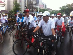 Ganjar Pranowo dan Bos BTN Sepeda Santai di Semarang