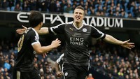 Di pertandingan yang berlangsung, Sabtu (6/2/2016) malam WIB, Leicester menang berkat dua gol dari Robert Huth dan satu gol Riyad Mahrez. Reuters/Jason Cairnduff.